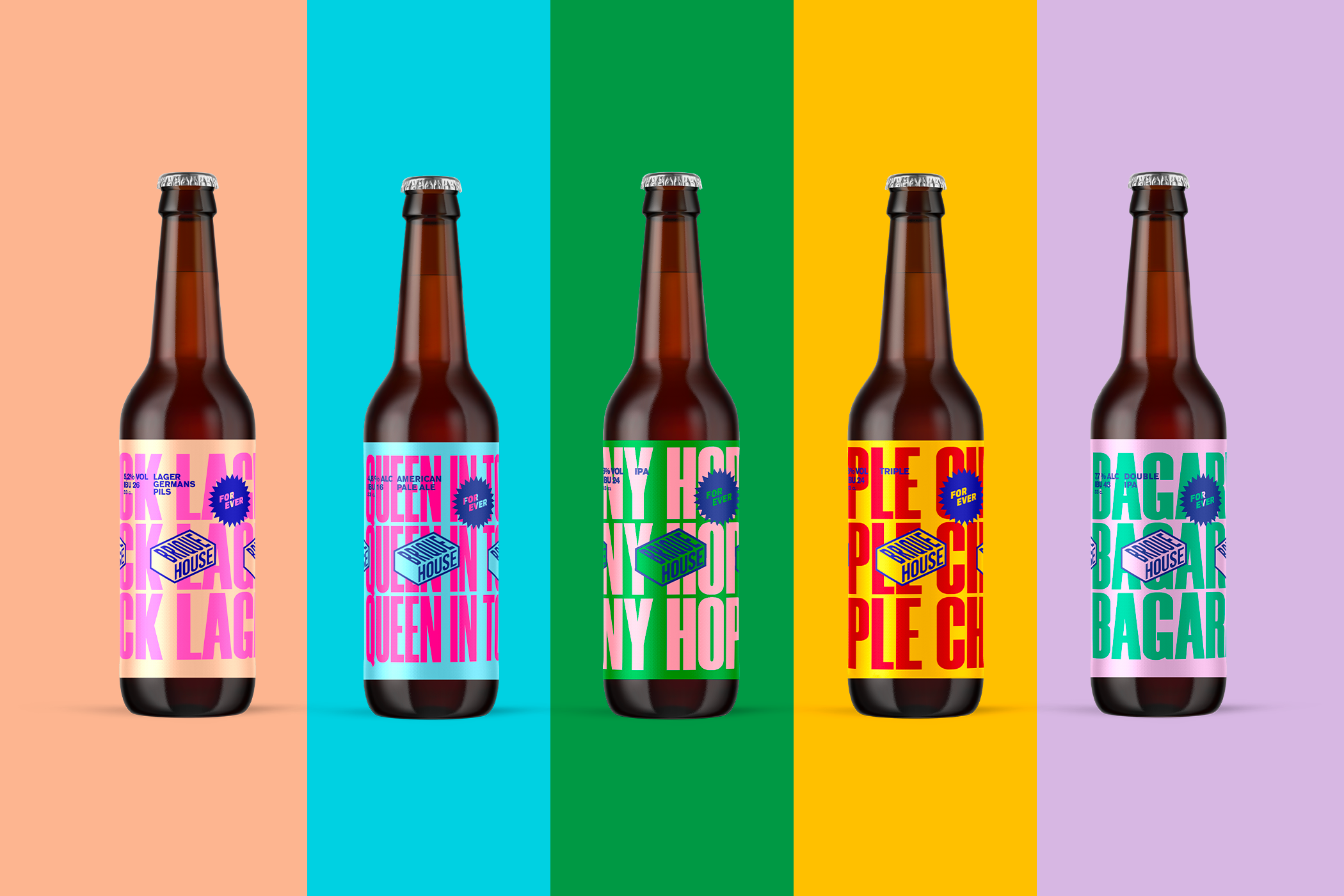 Cartons de bières artisanales Brique House prêts à livrer